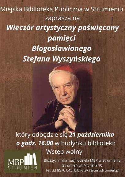 Wieczór artystyczny poświęcony pamięci bł. Stefana Wyszyńskiego